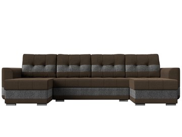 П-образный диван Честер, Коричневый/серый (рогожка) в Перми - предосмотр 1
