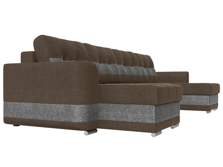 П-образный диван Честер, Коричневый/серый (рогожка) в Перми - изображение 2