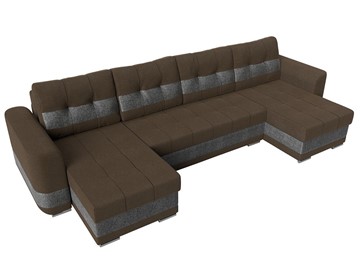 П-образный диван Честер, Коричневый/серый (рогожка) в Перми - предосмотр 4
