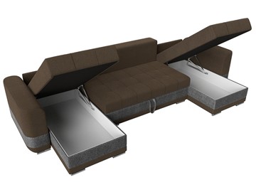 П-образный диван Честер, Коричневый/серый (рогожка) в Перми - предосмотр 5
