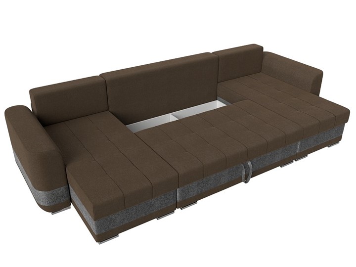 П-образный диван Честер, Коричневый/серый (рогожка) в Перми - изображение 6