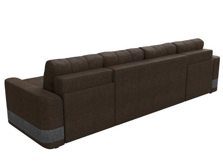 П-образный диван Честер, Коричневый/серый (рогожка) в Перми - изображение 8