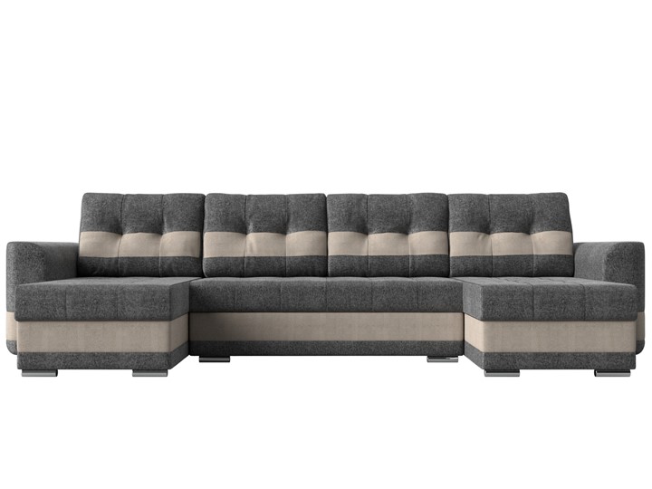 П-образный диван Честер, Серый/бежевый (рогожка) в Перми - изображение 1
