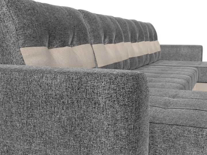 П-образный диван Честер, Серый/бежевый (рогожка) в Перми - изображение 3