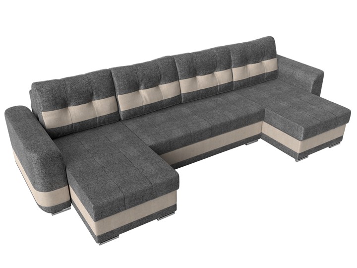 П-образный диван Честер, Серый/бежевый (рогожка) в Перми - изображение 4
