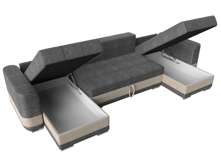 П-образный диван Честер, Серый/бежевый (рогожка) в Перми - изображение 5