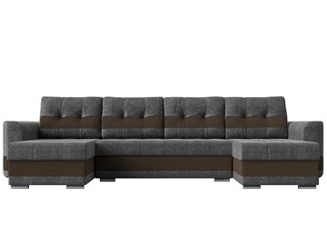 П-образный диван Честер, Серый/коричневый (рогожка) в Перми - предосмотр 1
