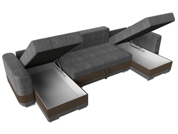 П-образный диван Честер, Серый/коричневый (рогожка) в Перми - предосмотр 5