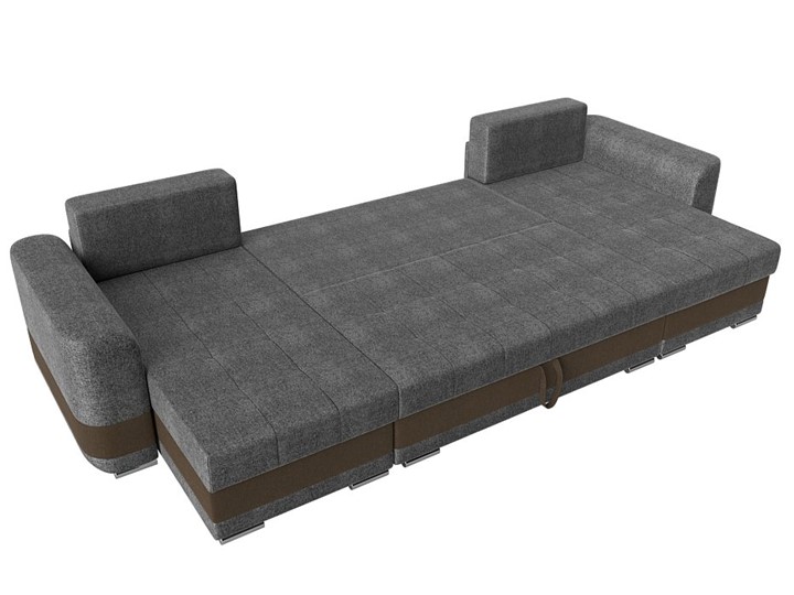 П-образный диван Честер, Серый/коричневый (рогожка) в Перми - изображение 7