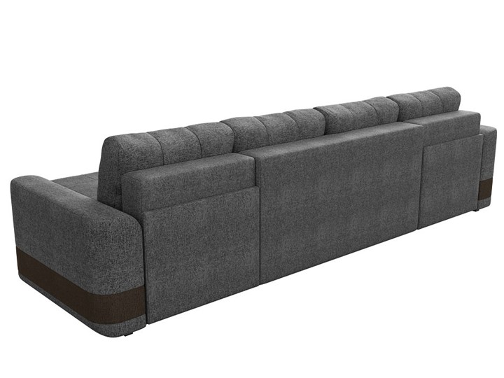 П-образный диван Честер, Серый/коричневый (рогожка) в Перми - изображение 8