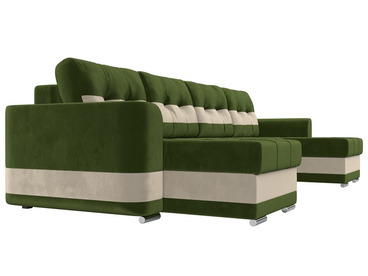 П-образный диван Честер, Зеленый/бежевый (вельвет) в Перми - изображение 2