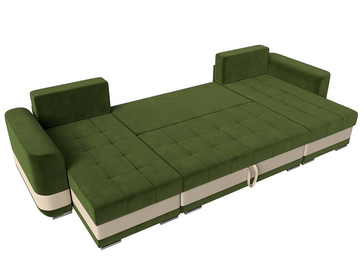 П-образный диван Честер, Зеленый/бежевый (вельвет/экокожа) в Перми - изображение 7