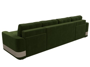 П-образный диван Честер, Зеленый/бежевый (вельвет/экокожа) в Перми - предосмотр 8