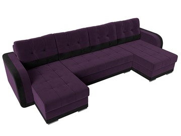 П-образный диван Марсель, Фиолетовый/черный (велюр) в Перми - предосмотр 4
