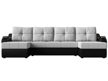 П-образный диван Меркурий П, Белый/черный (экокожа) в Перми - предосмотр 1