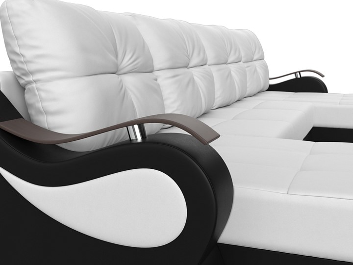 П-образный диван Меркурий П, Белый/черный (экокожа) в Перми - изображение 3