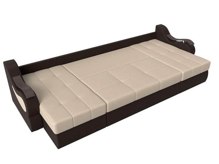 П-образный диван Меркурий П, Бежевый/коричневый (экокожа) в Перми - изображение 5