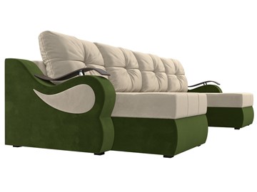 П-образный диван Меркурий П, Бежевый/зеленый (вельвет) в Перми - предосмотр 2