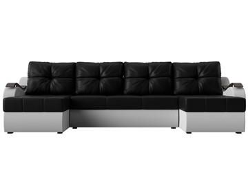 П-образный диван Меркурий П, Черный/белый (экокожа) в Перми - предосмотр 1