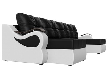 П-образный диван Меркурий П, Черный/белый (экокожа) в Перми - предосмотр 2