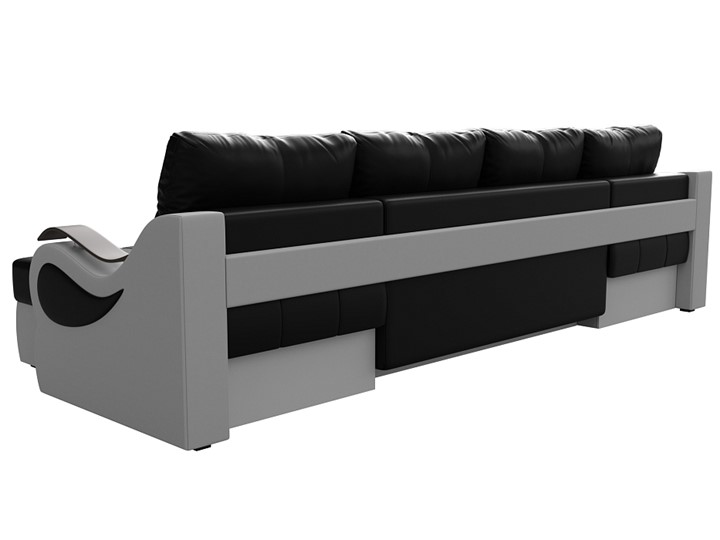 П-образный диван Меркурий П, Черный/белый (экокожа) в Перми - изображение 7