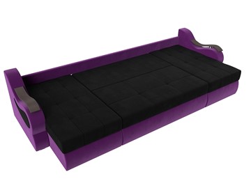 П-образный диван Меркурий П, Черный/фиолетовый (вельвет) в Перми - предосмотр 5