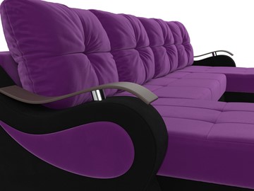 П-образный диван Меркурий П, Фиолетовый/черный (вельвет) в Перми - предосмотр 3