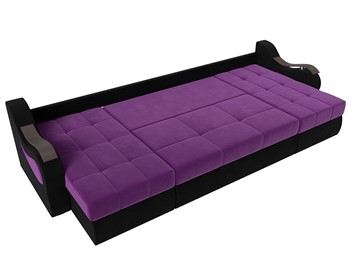 П-образный диван Меркурий П, Фиолетовый/черный (вельвет) в Перми - предосмотр 5