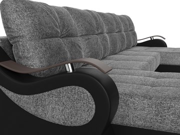 П-образный диван Меркурий П, Серый/черный (рогожка/экокожа) в Перми - предосмотр 3
