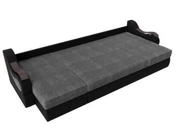 П-образный диван Меркурий П, Серый/черный (рогожка/экокожа) в Перми - предосмотр 5