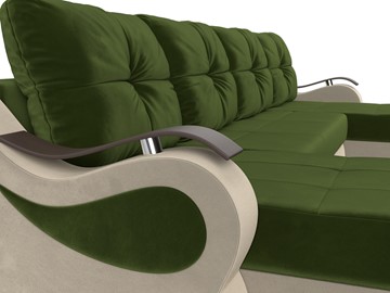 П-образный диван Меркурий П, Зеленый/бежевый (вельвет) в Перми - предосмотр 3