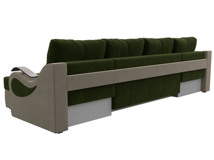 П-образный диван Меркурий П, Зеленый/бежевый (вельвет) в Перми - изображение 7