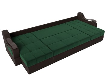 П-образный диван Меркурий П, Зеленый\Коричневый (Велюр\Экокожа) в Перми - предосмотр 1
