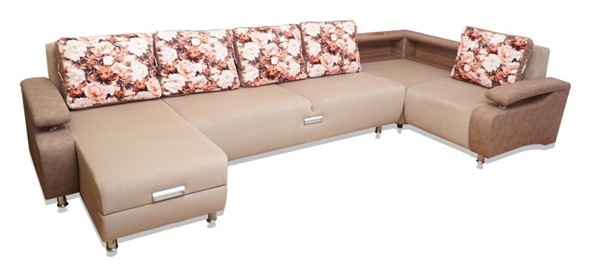 П-образный диван Престиж-15 люкс с полкой в Перми - изображение