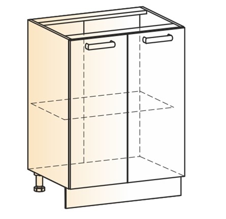 Кухонная тумба Яна L600 (2 дв. гл.) в Перми - изображение