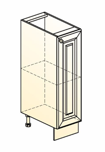 Тумба кухонная Мишель L200 (1 дв. гл.) эмаль (белый/белый) в Перми - предосмотр 1