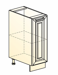 Кухонная тумба Мишель L300 (1 дв. гл.) эмаль (белый/белый) в Перми - предосмотр 1