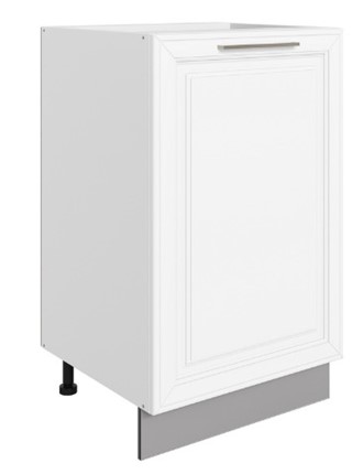 Кухонная тумба Мишель L500 (1 дв. гл.) эмаль (белый/белый) в Перми - изображение