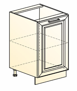 Кухонная тумба Мишель L500 (1 дв. гл.) эмаль (белый/белый) в Перми - предосмотр 1