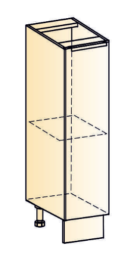 Кухонная тумба Стоун L150 (1 дв.гл.) (белый/джелато софттач) в Перми - изображение 1
