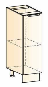 Тумба кухонная Стоун L200 (1 дв.гл.) (белый/джелато софттач) в Перми - предосмотр 1