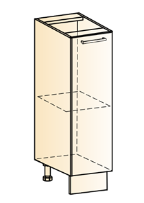 Шкаф рабочий Яна L150 (1 дв. гл.) в Кунгуре