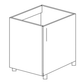 Напольный шкаф однодверный под накладную мойку Некст МДФ  Б22 МДФ  премиум, глянец, металик в Перми