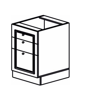 Тумба кухонная Веста рабочая с 3-мя ящиками 820*600*525мм в Перми - изображение
