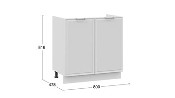 Кухонная тумба Белладжио 1Н8М (Белый, Фон белый) в Перми - предосмотр 2