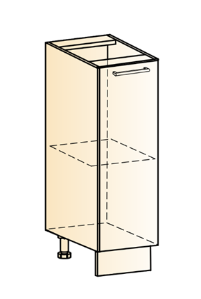 Тумба кухонная Яна L200 (1 дв. гл.) в Перми - изображение