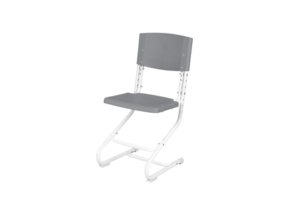 Регулируемый детский стул СУТ.02 Пластик (рост от 115 см), Серый в Перми - изображение