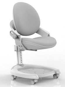 Детское растущее кресло Mealux ZMAX-15 Plus, Y-710 BL, белый металл, обивка серая однотонная в Перми