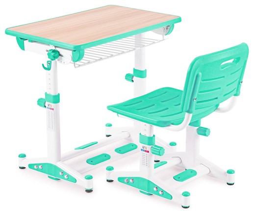 Растущая парта + стул трансформер LK 09, зеленый в Перми - изображение