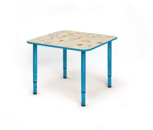 Растущий стол Азбука квадратный СДО-4 Синий в Перми - изображение